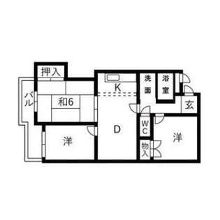 マリンハイツ【3階】の間取り