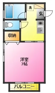 神奈川県川崎市中原区井田中ノ町【アパート】の間取り