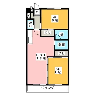 ハイツ平井【1階】の間取り