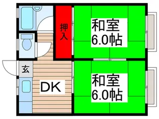 コーポシーズン【2階】の間取り