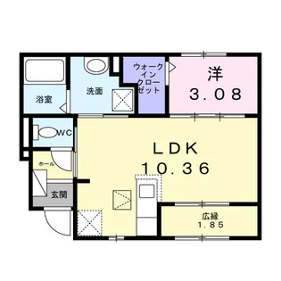 神奈川県大和市南林間4【アパート】の間取り