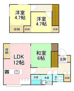 福岡県北九州市八幡西区力丸町【一戸建】の間取り
