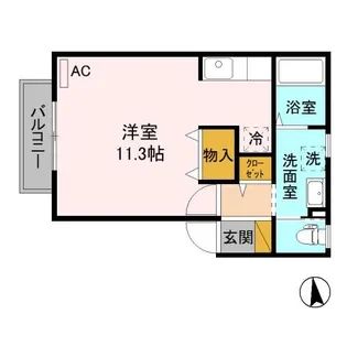 新潟県長岡市三和2【アパート】の間取り