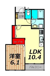 アモーレ鎌ケ谷大仏【1階】の間取り