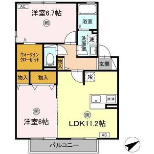 リンデンバウム B棟【2階】の間取り