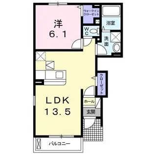 グランデ・ラ・テールA【1階】の間取り