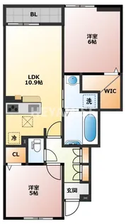 エミネント長田I【1階】の間取り