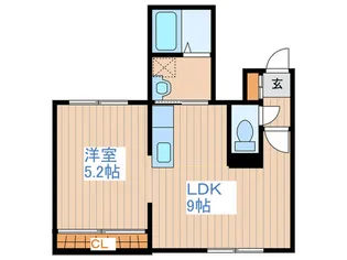ヴェルテュ南平岸【4階】の間取り