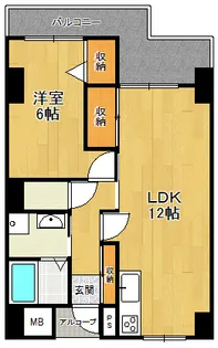 リバーサイド香櫨園【6階】の間取り