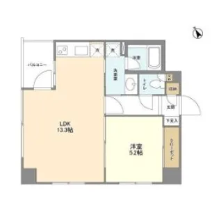 レジデンス白金高輪【1階】の間取り