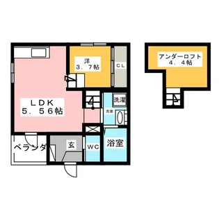 サンフラット【1階】の間取り