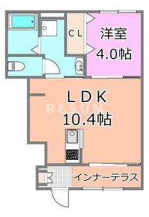 千葉県千葉市稲毛区作草部町【アパート】の間取り