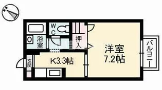 ラ・コンペール B棟【1階】の間取り