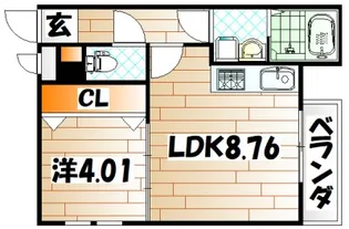 グランドプレミアム三萩野【1階】の間取り