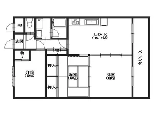 ソレアード祇園【8階】の間取り