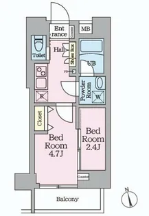 HY′s桜橋MIRAIS【7階】の間取り