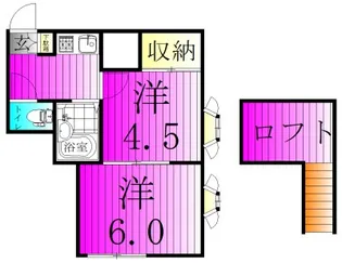 リーフコート江戸川台A棟【2階】の間取り