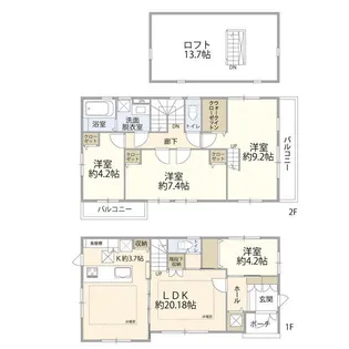 東京都大田区山王4【一戸建】の間取り