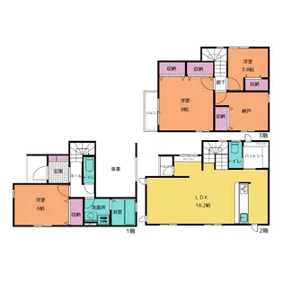 愛知県名古屋市北区芳野3【一戸建】の間取り