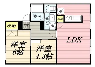 神奈川県小田原市鴨宮【アパート】の間取り