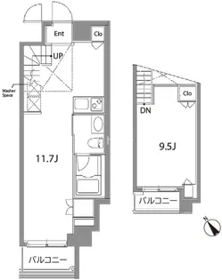カスタリア中目黒の間取り