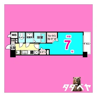 パルティール黒川本通り【9階】の間取り