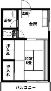 第二あざみ荘【2階】の間取り