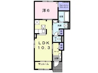 パラボリカII【1階】の間取り