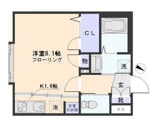 PRESTIGE春日町【1階】の間取り