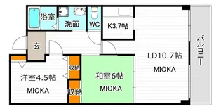 グランディール阪南町【5階】の間取り