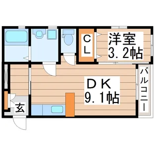 パルファン【2階】の間取り