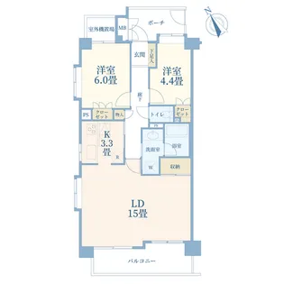 ステイツ橋本【2階】の間取り