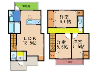 福岡県福岡市東区香住ヶ丘2【一戸建】の間取り