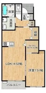AFC RESIDENCE 海老島【1階】の間取り