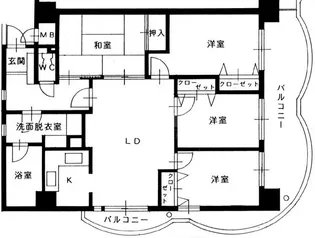 New8西新【6階】の間取り