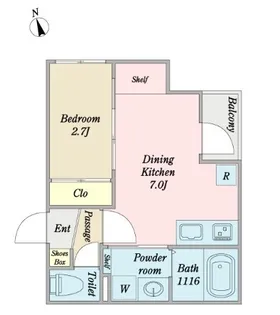 パークブルーノ北小金【1階】の間取り