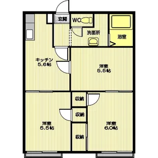 スカイハイツ彩【1階】の間取り
