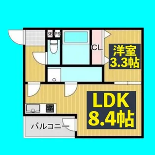 Katze志賀本通(カッツェシガホンドオリ)【2階】の間取り