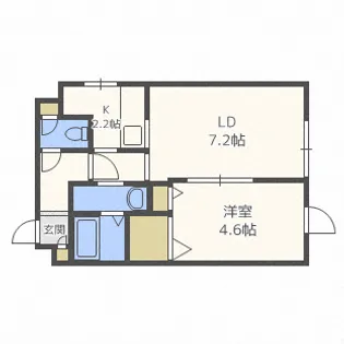 ブランノワール中の島【3階】の間取り