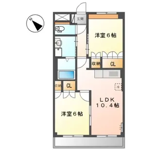 コーポ花の樹【2階】の間取り