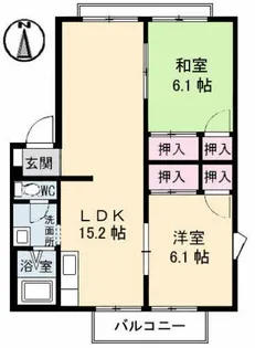 フレグランス藤ノ木 B棟【1階】の間取り