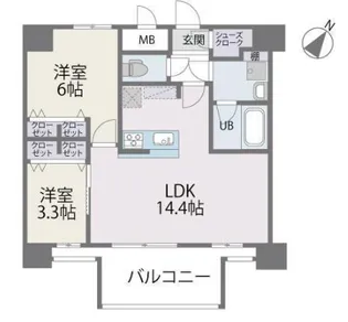 MODERN PALAZZO博多デュオグランデWEST【11階】の間取り