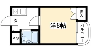 ピュアー紙屋川【3階】の間取り