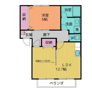 サニーコート上浜【1階】の間取り