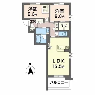 コンフォーザ虎丸【2階】の間取り