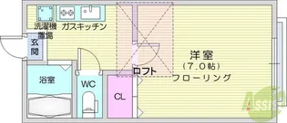 ホワイトキャッスル沖野2【2階】の間取り
