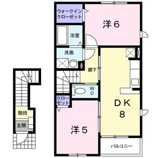 クレスト琴浦II【2階】の間取り