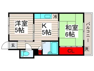 スカイハイツ諏訪木【1階】の間取り