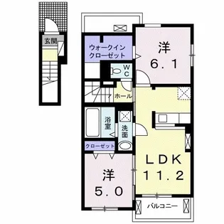 ルタン宮津 A【2階】の間取り