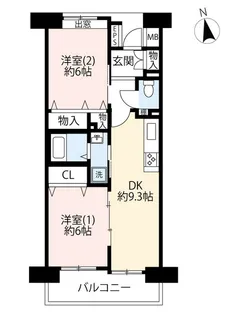 UR武蔵野緑町パークタウン【2階】の間取り